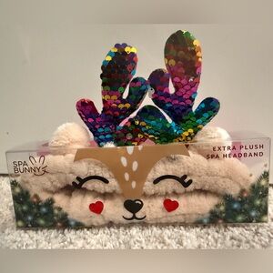 Sequin Antler Kids Spa Headband
